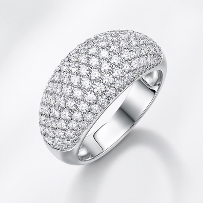Moissanite Pavé Dome Ring