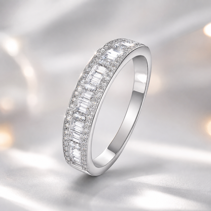 Baguette Moissanite Band Ring