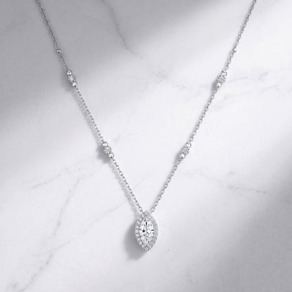 Marquise Moissanite Pendant Necklace