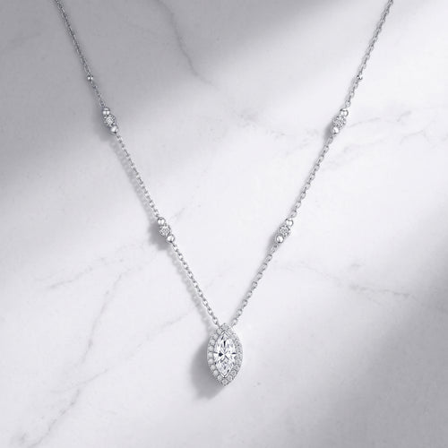 Marquise Moissanite Pendant Necklace