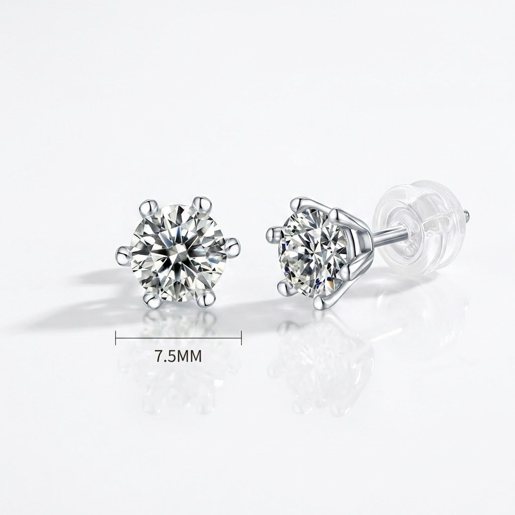 Classic Moissanite Stud Earrings